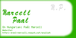 marcell paal business card